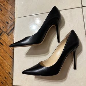 Jimmy Choo Romy 85 Classic Black Kid Leather Pointy Toe Pumps EU 36.5/US 6.5